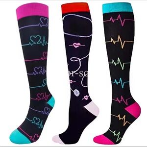 3 for $15. 3 PAIRS of S/M Compression socks— Nurse/ RN Compression- BRAND NEW-